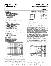AD8009ACHIPS datasheet pdf Analog Devices