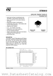 STB5610TR datasheet pdf ST Microelectronics