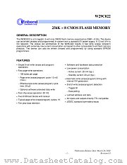 W29C022 datasheet pdf Winbond Electronics