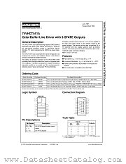 74VHCT541AMTCX datasheet pdf Fairchild Semiconductor