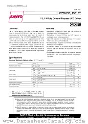 LC75813E datasheet pdf SANYO