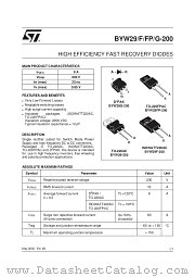 BYW29G-200-TR datasheet pdf ST Microelectronics