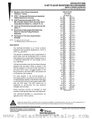 SN74ALVCH16282 datasheet pdf Texas Instruments