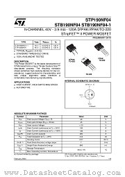 STP190NF04 datasheet pdf ST Microelectronics