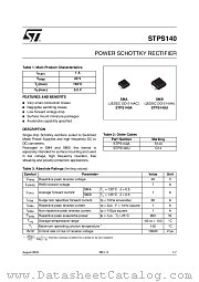 STPS140 datasheet pdf ST Microelectronics