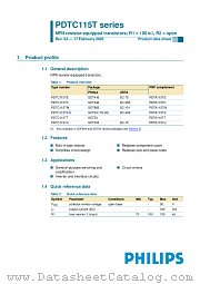 PDTC115TT datasheet pdf Philips