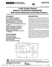 DAC7742Y/2K datasheet pdf Texas Instruments