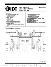 IDT70V914S25PF8 datasheet pdf IDT