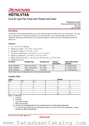 HD74LV74A datasheet pdf Renesas