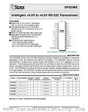 SP3239ECY-L/TR datasheet pdf Sipex Corporation