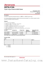 HD74LV10A datasheet pdf Renesas