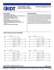 IDT74FCT16240ETPV8 datasheet pdf IDT
