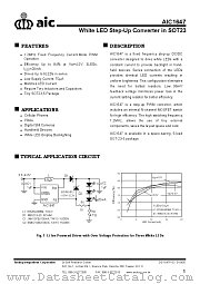 AIC1647 datasheet pdf Analog Integrations Corporation