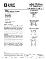 AD8532AR-REEL datasheet pdf Analog Devices