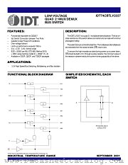 IDT74CBTLV3257PY8 datasheet pdf IDT