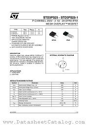 STD3PS25-1 datasheet pdf ST Microelectronics