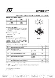 STPS80L15 datasheet pdf ST Microelectronics