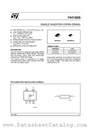 74V1G05 datasheet pdf ST Microelectronics