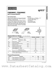 FQD5N60C datasheet pdf Fairchild Semiconductor