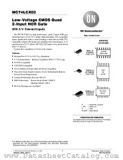 MC74LCX02DTR2 datasheet pdf ON Semiconductor