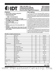 IDT71V3578S133PF datasheet pdf IDT