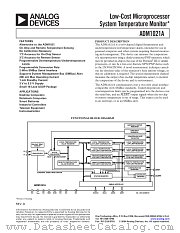 ADM1021AARQ-REEL datasheet pdf Analog Devices