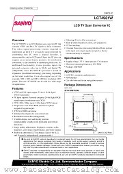 LC74981W datasheet pdf SANYO