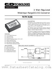 WPC03R48D05L datasheet pdf C&D Technologies