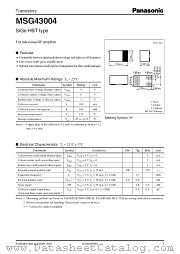 MSG43004 datasheet pdf Panasonic