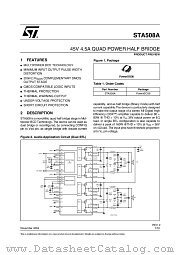 STA508A datasheet pdf ST Microelectronics
