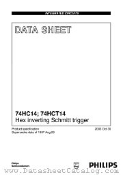74HC14PW datasheet pdf Philips