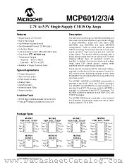 MCP601RT-I/OT datasheet pdf Microchip