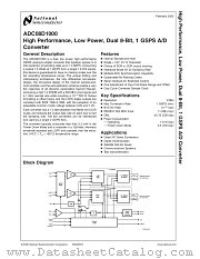 ADC08D1000 datasheet pdf National Semiconductor