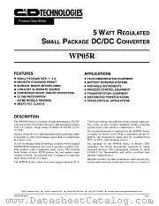 WP05R24D12N datasheet pdf C&D Technologies