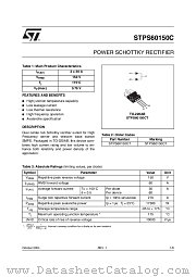 STPS60150CT datasheet pdf ST Microelectronics