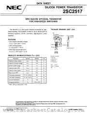 2SC2517-S datasheet pdf NEC