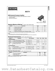 BCV71 datasheet pdf Fairchild Semiconductor