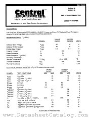 2N2906A datasheet pdf Central Semiconductor