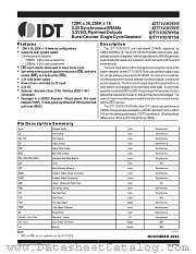 IDT71V3576S100BGG datasheet pdf IDT
