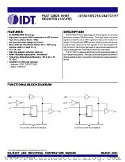 IDT74FCT16374ATPF datasheet pdf IDT