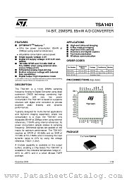 TSA1401IFT datasheet pdf ST Microelectronics