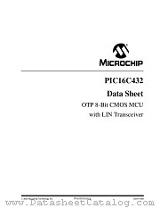 PIC16C432-I/SS datasheet pdf Microchip