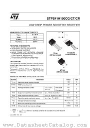 STPS41H100C datasheet pdf ST Microelectronics