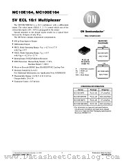 MC100E164 datasheet pdf ON Semiconductor