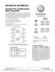 MC10ELT22DR2 datasheet pdf ON Semiconductor
