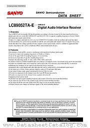 LC89052TA-E datasheet pdf SANYO