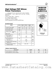 MJE5731A datasheet pdf ON Semiconductor