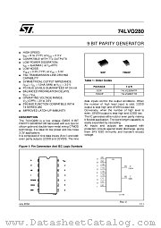 74LVQ280 datasheet pdf ST Microelectronics