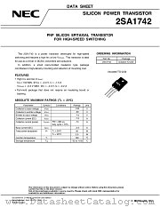 2SA1742 datasheet pdf NEC