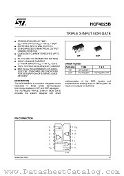 HCF4025 datasheet pdf ST Microelectronics